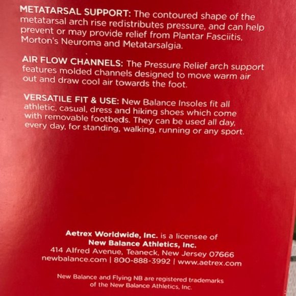 New Balance Pressure Relief IPR303 Insoles W 7.5/M6 - Picture 15 of 16